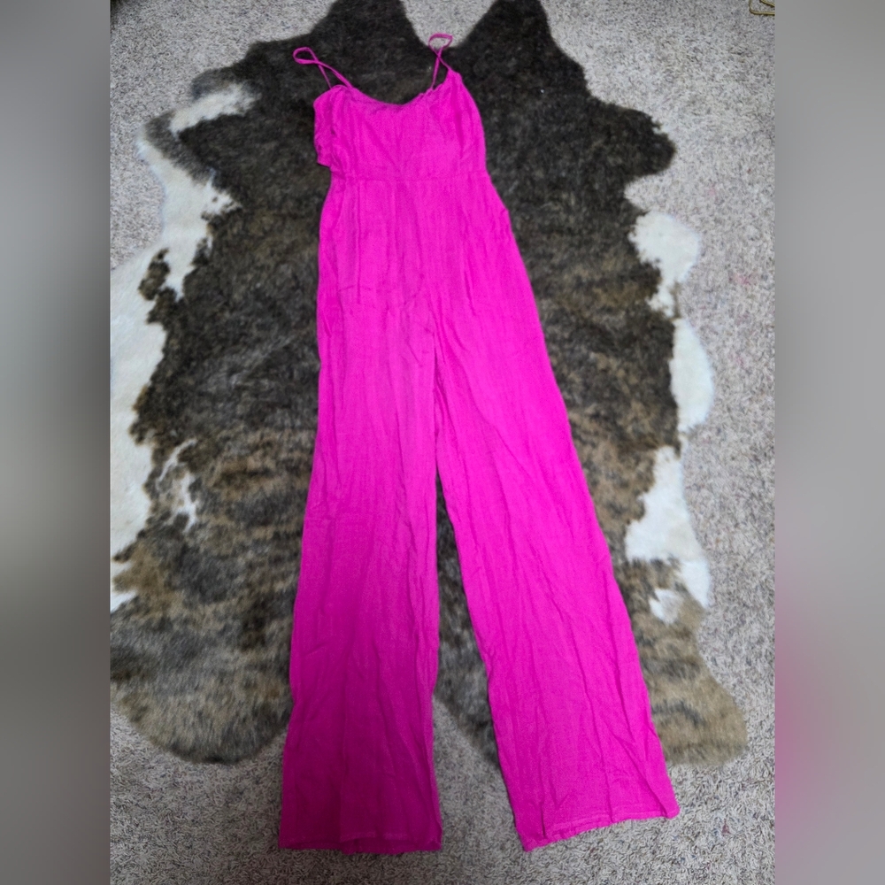 Blue Blush Fuchsia Jumpsuit